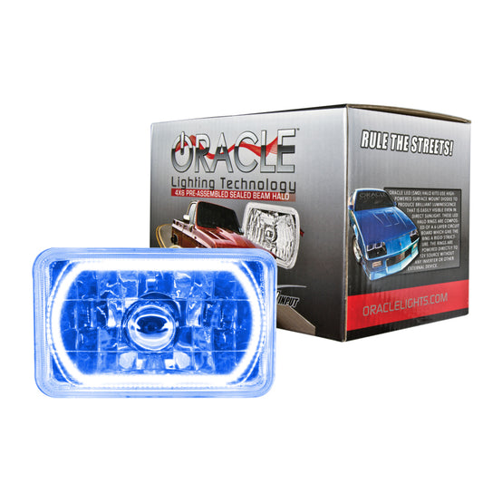 Oracle Pre-Installed Lights 4x6 IN. Sealed Beam - Blue Halo -  Shop now at Performance Car Parts