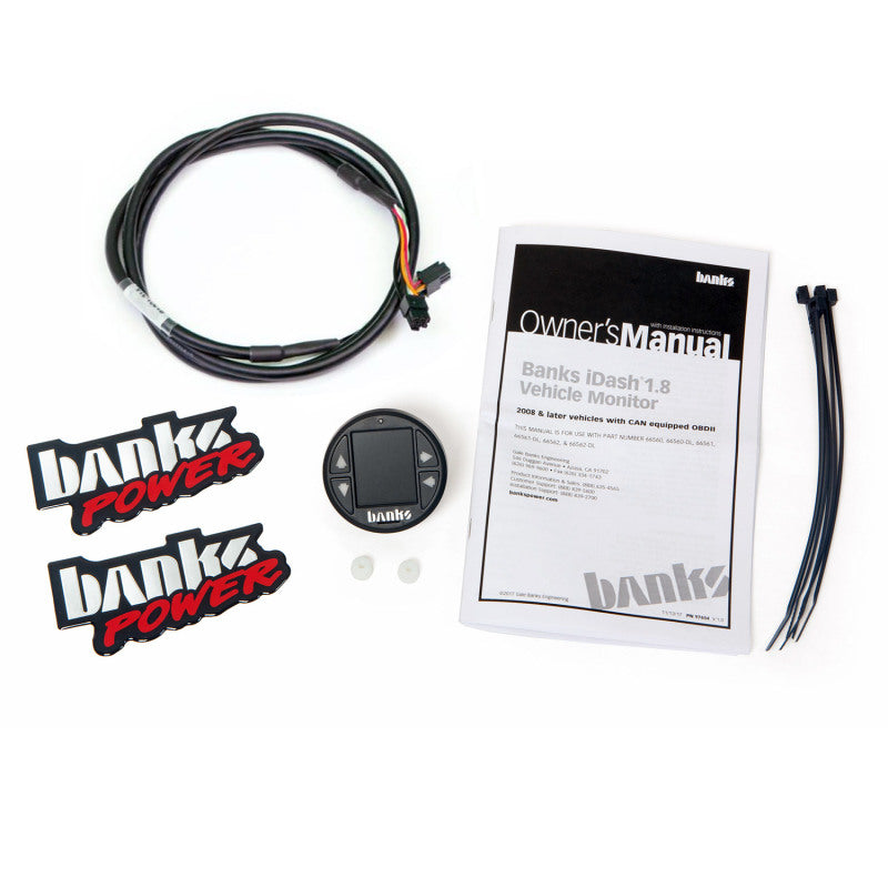 Banks Power 2008+ Universal CAN Bus iDash 1.8 Super Gauge - For Use w/ PedalMonster - Performance Car Parts
