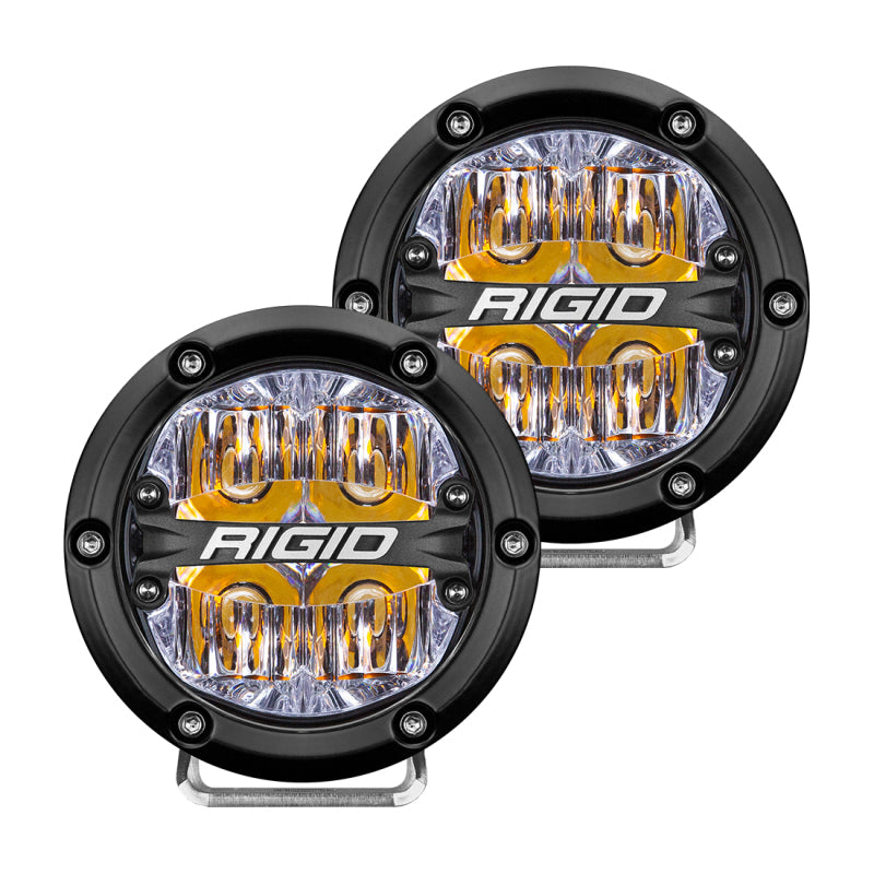 Rigid Industries 360-Series 4in LED Off-Road Drive Beam - Amber Backlight (Pair) -  Shop now at Performance Car Parts