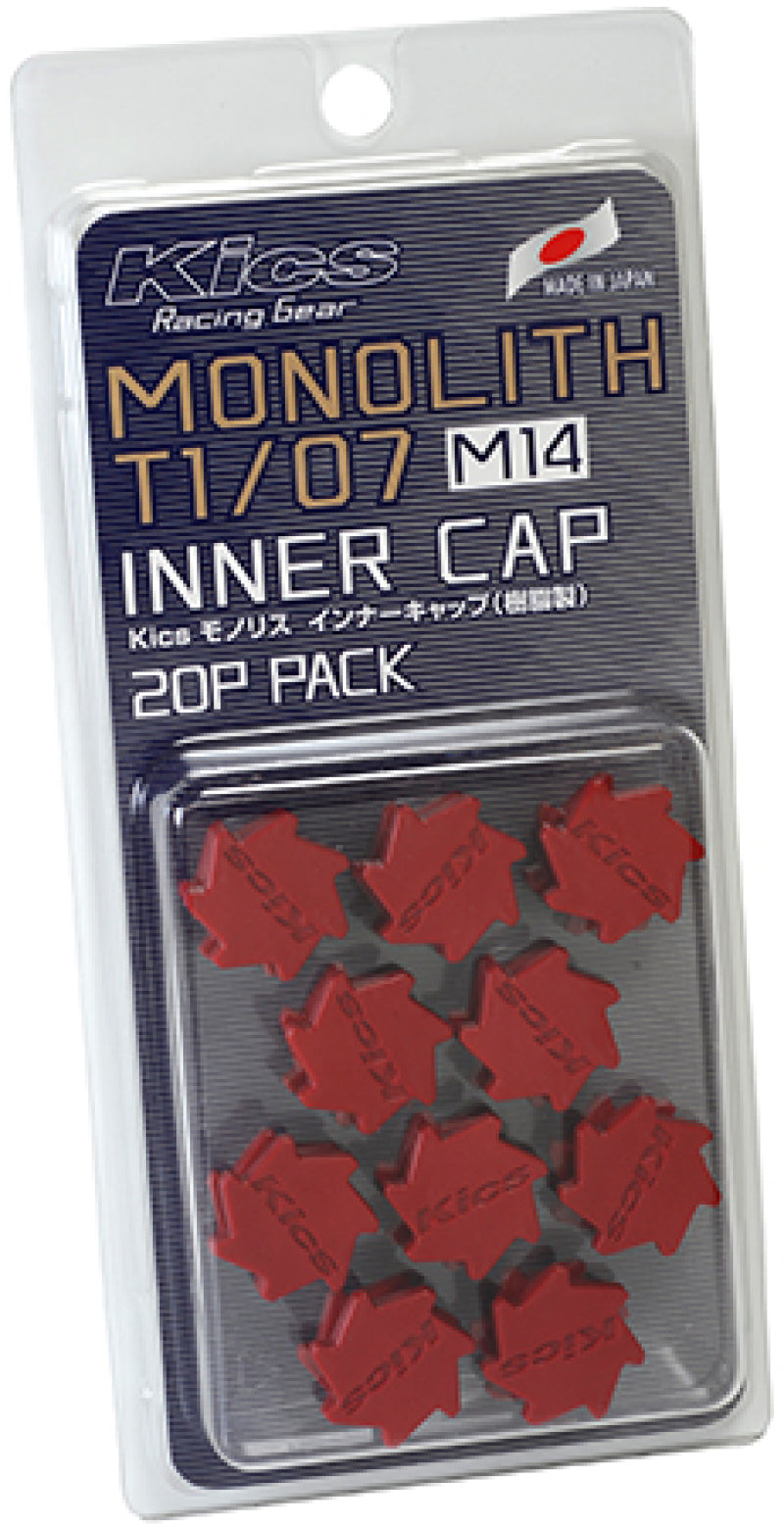 Project Kics M14 Monolith Cap - Red (Only Works For M14 Monolith Lugs) - 20 Pcs -  Shop now at Performance Car Parts