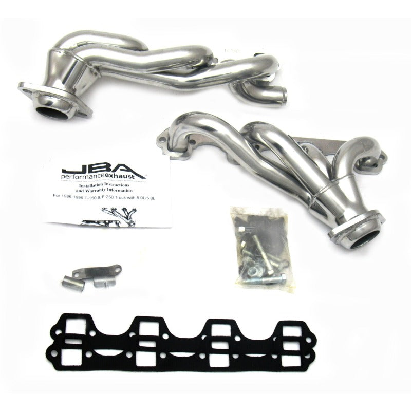 JBA 87-96 Ford F-150 5.8L SBF 1-5/8in Primary Silver Ctd Cat4Ward Header -  Shop now at Performance Car Parts