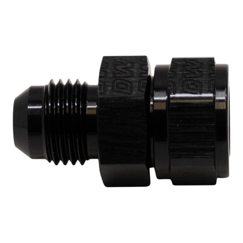 DeatschWerks 6AN Male Flare to Fuel Pump Outlet Barb Adapter - Anodized Matte Black -  Shop now at Performance Car Parts