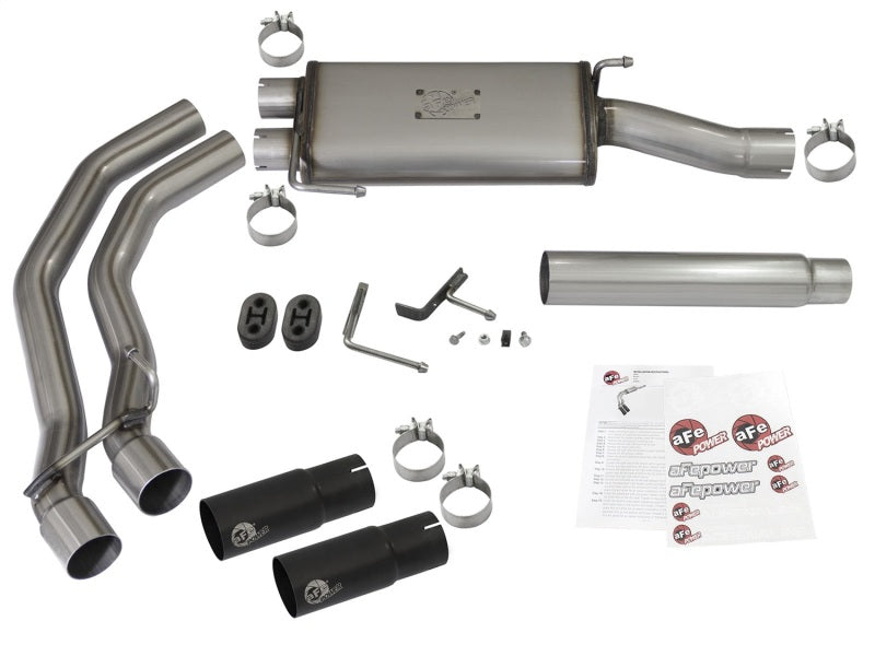 aFe Rebel Exhausts Cat-Back SS Ford F-150 04-08 V8 4.6/5.4L w/ Black Tips -  Shop now at Performance Car Parts
